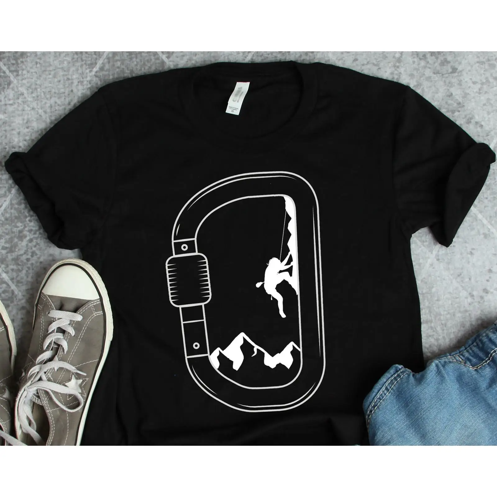 Outdoor Adventure Enthusiast - Kaos Carabiner Panjat Tebing Pendakian Gunung