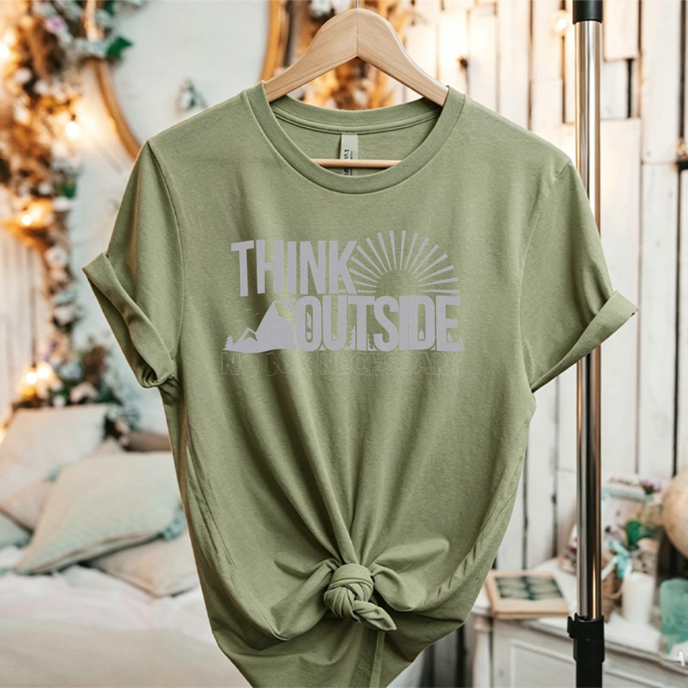 Kaos Grafis Think Outside Sun  - Outdoor Adventure Quotes ulasan dan harga