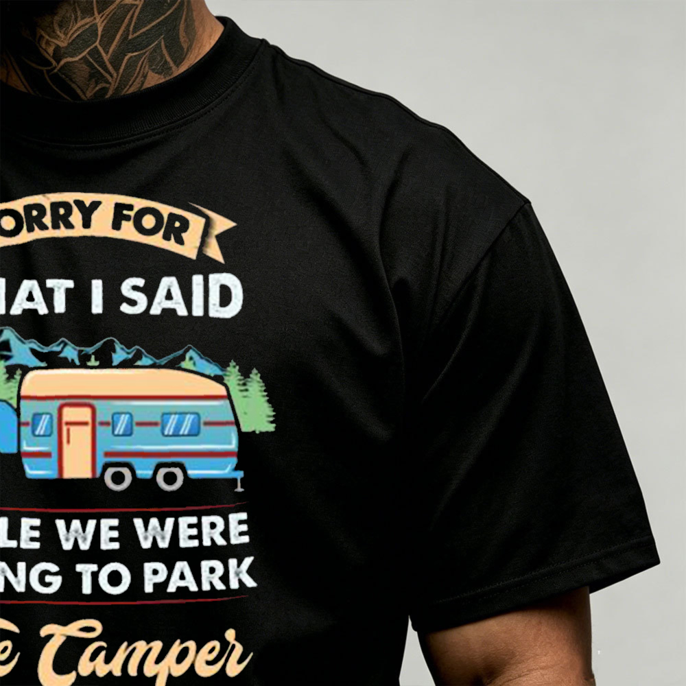Kaos Pria Bergambar Camper Tra - Outdoor Adventure Quotes ulasan dan harga