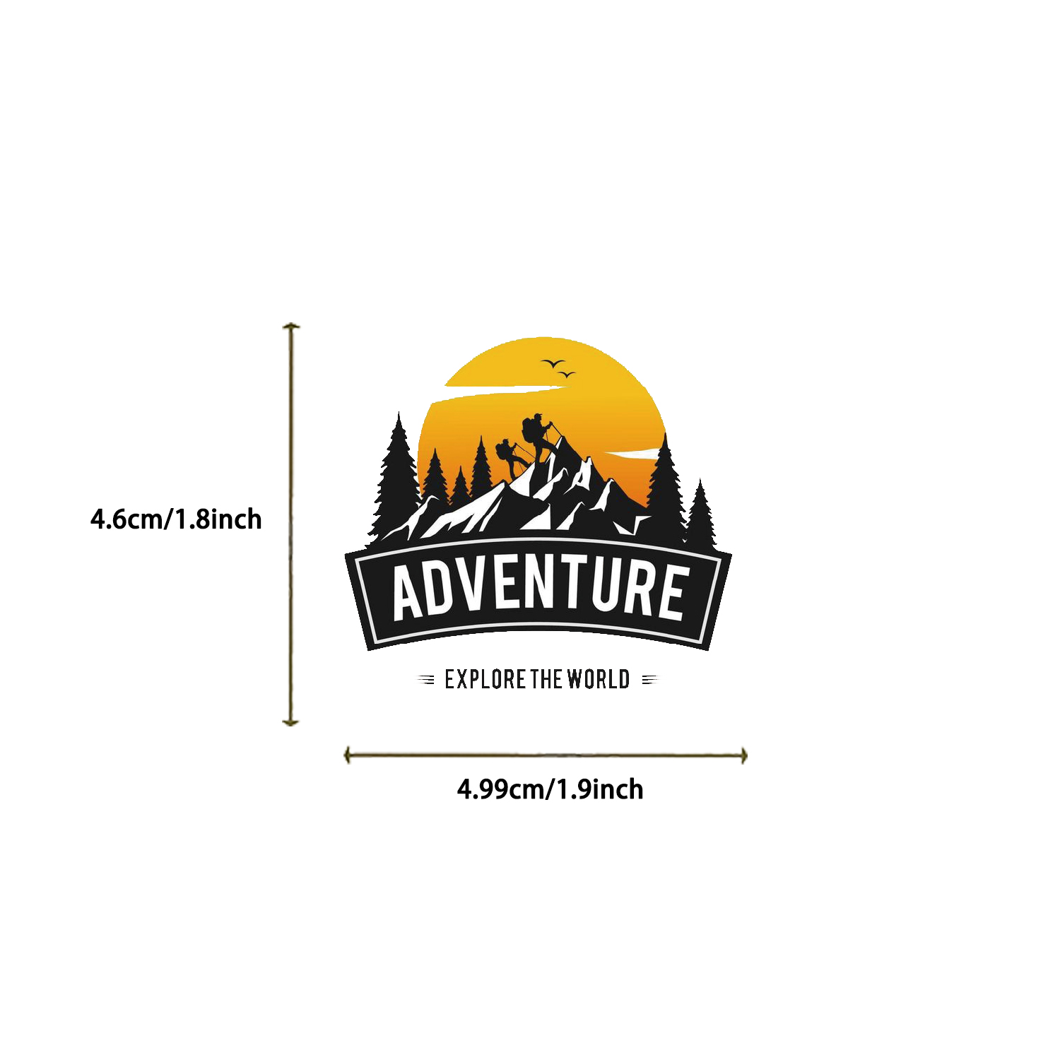 50/100 Buah Stiker Taman Nasio - Outdoor Adventure Enthusiast ulasan dan harga