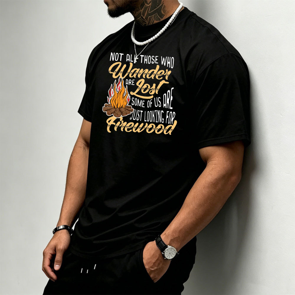 Kaos Pria Amping Campfire Grap - Outdoor Adventure Quotes ulasan dan harga