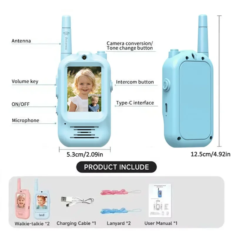 2pcs Walkie Talkie Video Anak- - Outdoor Adventure Videos ulasan dan harga