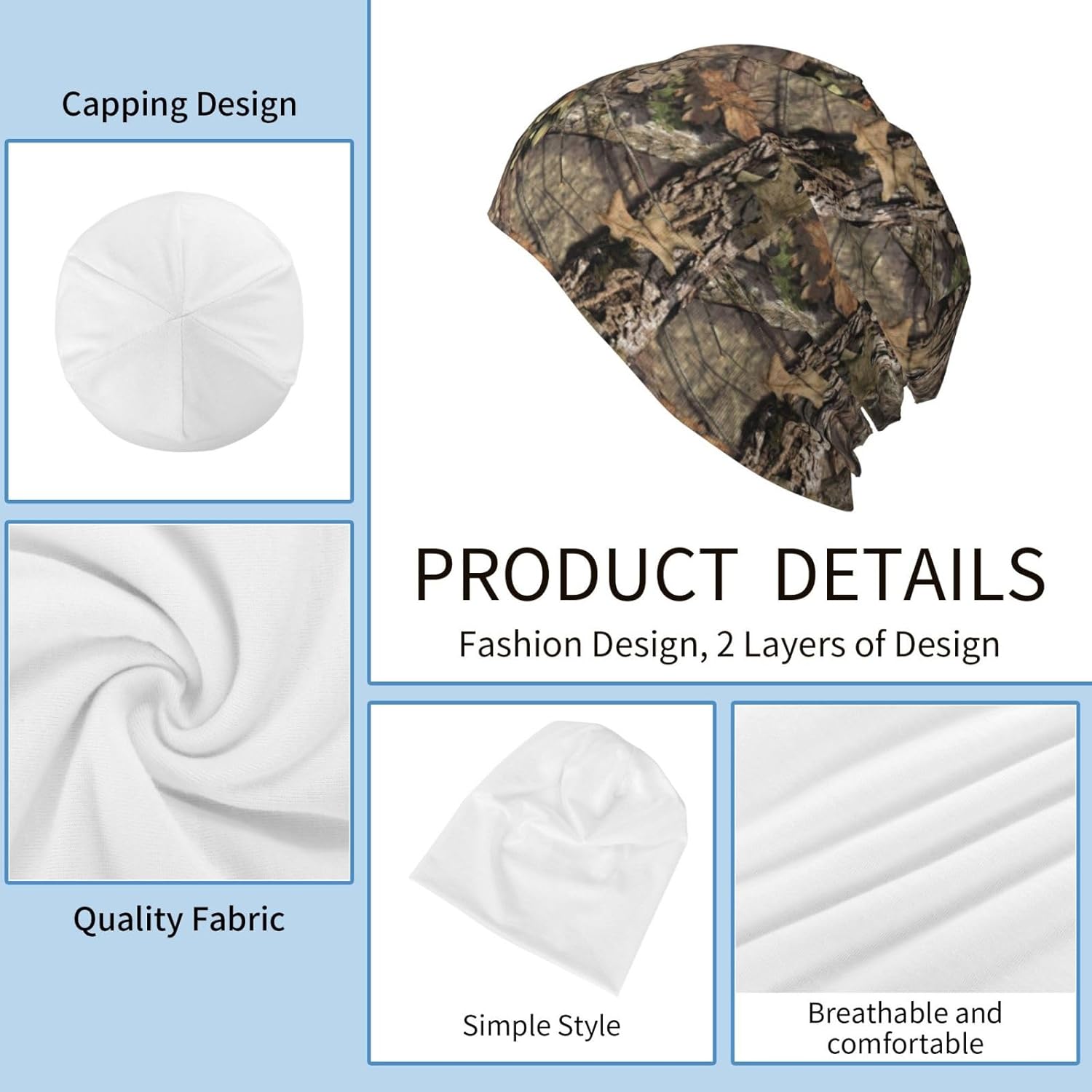 Leaf - Beanie Motif Camo, Lemb - Outdoor Adventure Friends ulasan dan harga