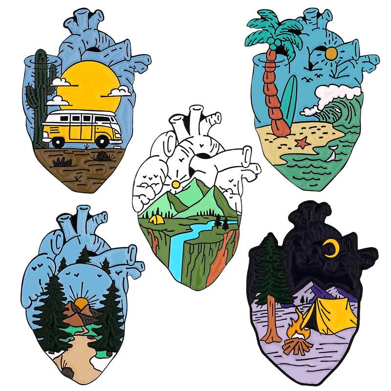 Pin Enamel Hati Petualang, Bro - Outdoor Adventure Friends ulasan dan harga