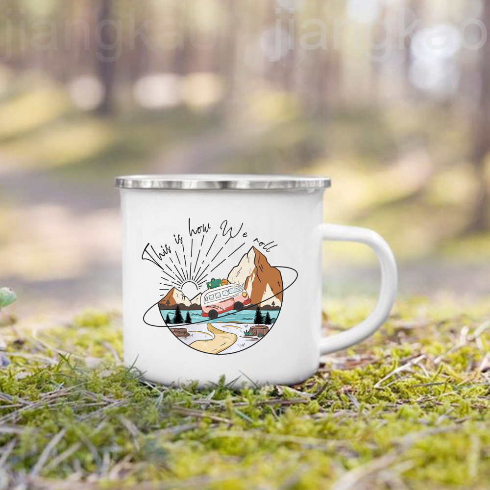 Mug Enamel Camping dengan Ceta - Outdoor Adventure Friends ulasan dan harga