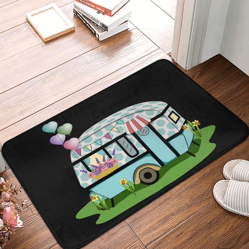 Custom Happy Camper keset Kema - Outdoor Adventure Quotes ulasan dan harga