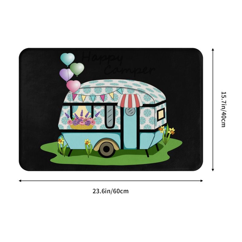 Custom Happy Camper keset Kema - Outdoor Adventure Quotes ulasan dan harga
