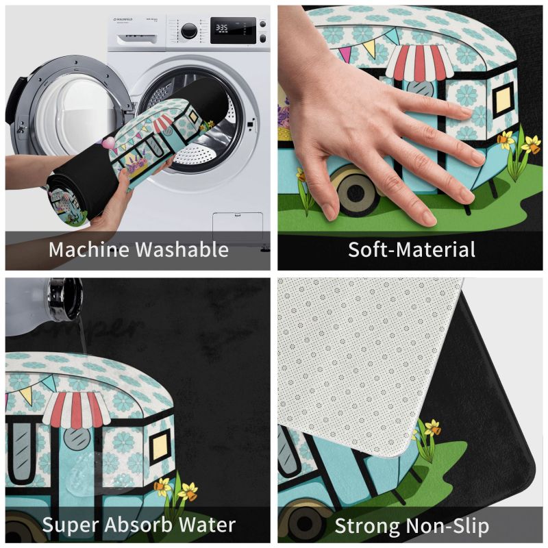 Custom Happy Camper keset Kema - Outdoor Adventure Quotes ulasan dan harga