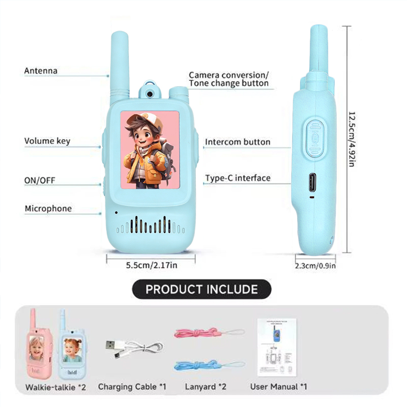 2pcs Walkie Talkie Video Anak  - Outdoor Adventure Videos ulasan dan harga